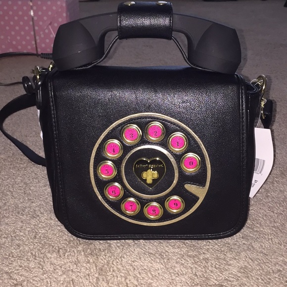 betsey johnson rotary phone purse